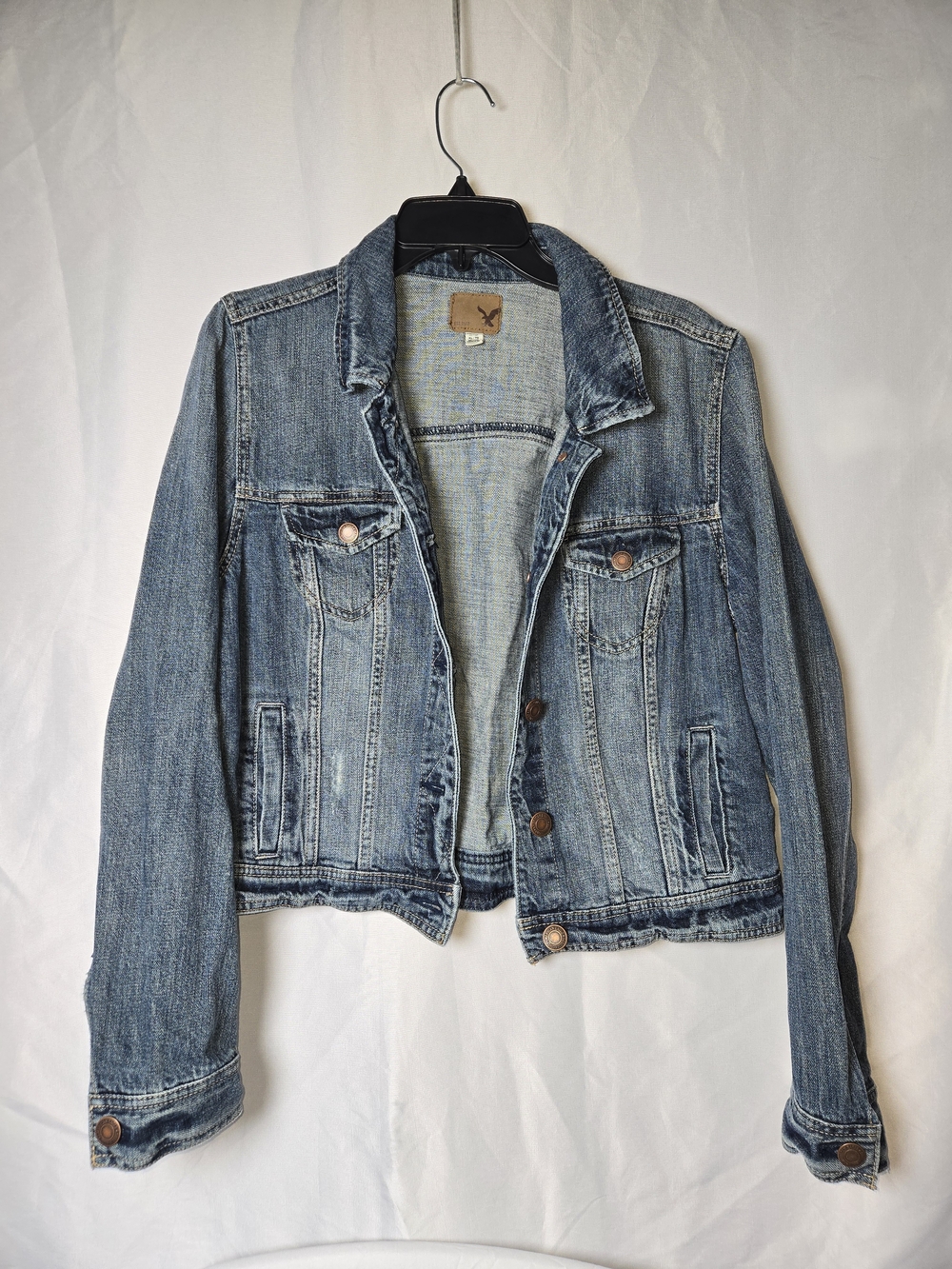 American Eagle Outfitters Distressed Denim Jacket - Women XL